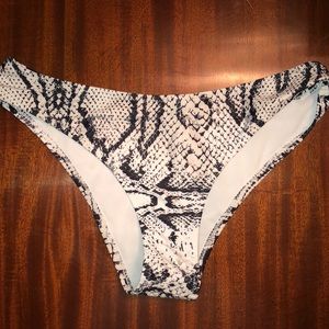 Snakeskin bathing suit bottoms
